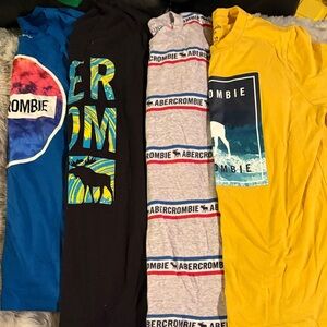 abercrombie kids Blue, Black, Gray & Yellow Short Sleeve Tees (4)